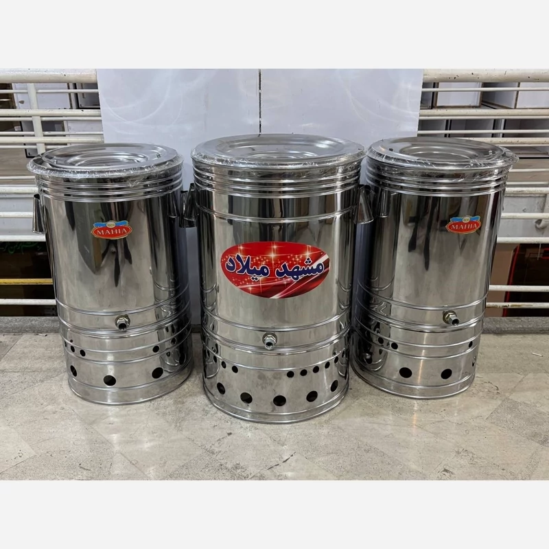 سماور گازی مجلسی هیئتی استیل هایپر اداری موکب مسجد 60 لیتری صدرا استیل کار(پس کرایه)